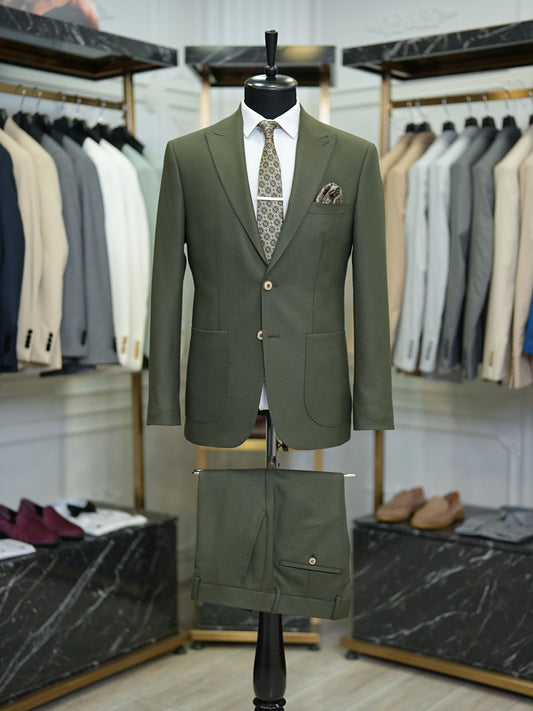 Brabion Vicenza Khaki Slim Fit 2 Piece Suit