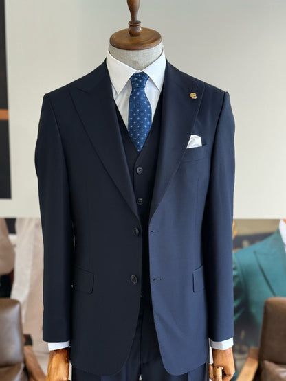 Navy Slim-Fit Suit 3-Piece VIOSSI - CB