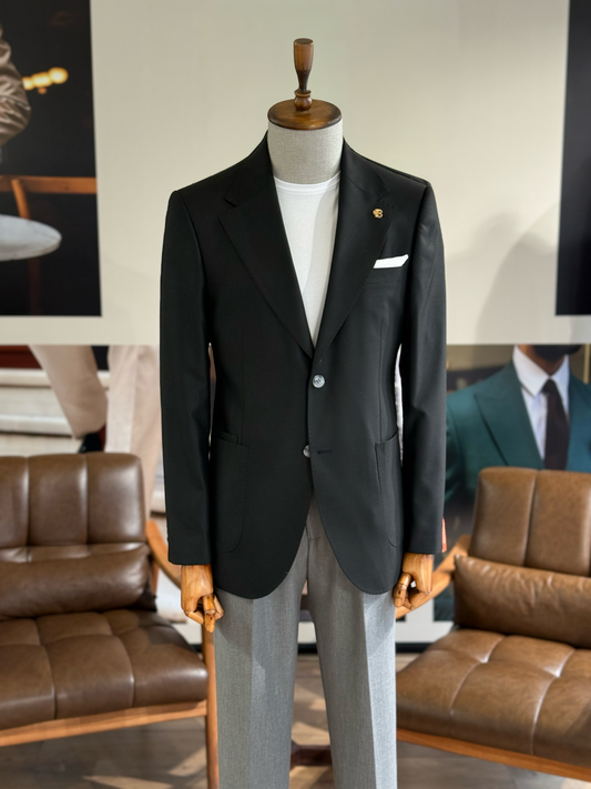 Black Single Breasted Blazer - BRABION