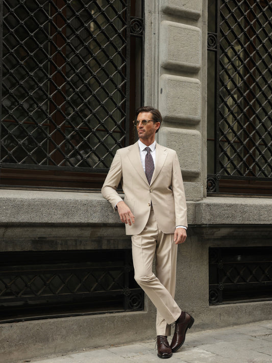 Beige Slim-Fit Suit 2-Piece VIOSSI - CB