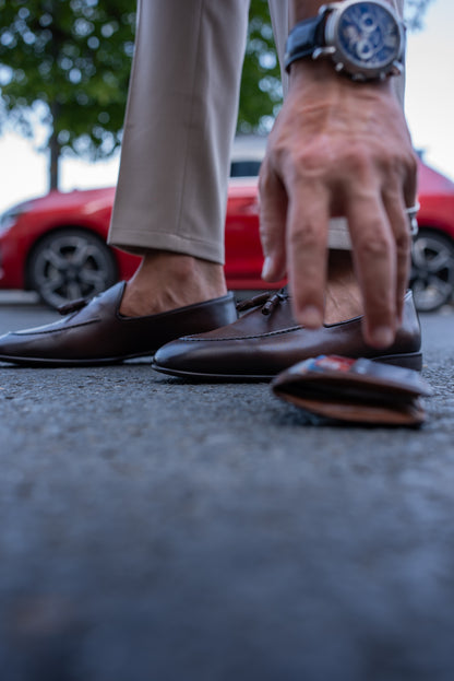 Brabion Bravo Brown Tassel Loafers - Elegant Leather Footwear