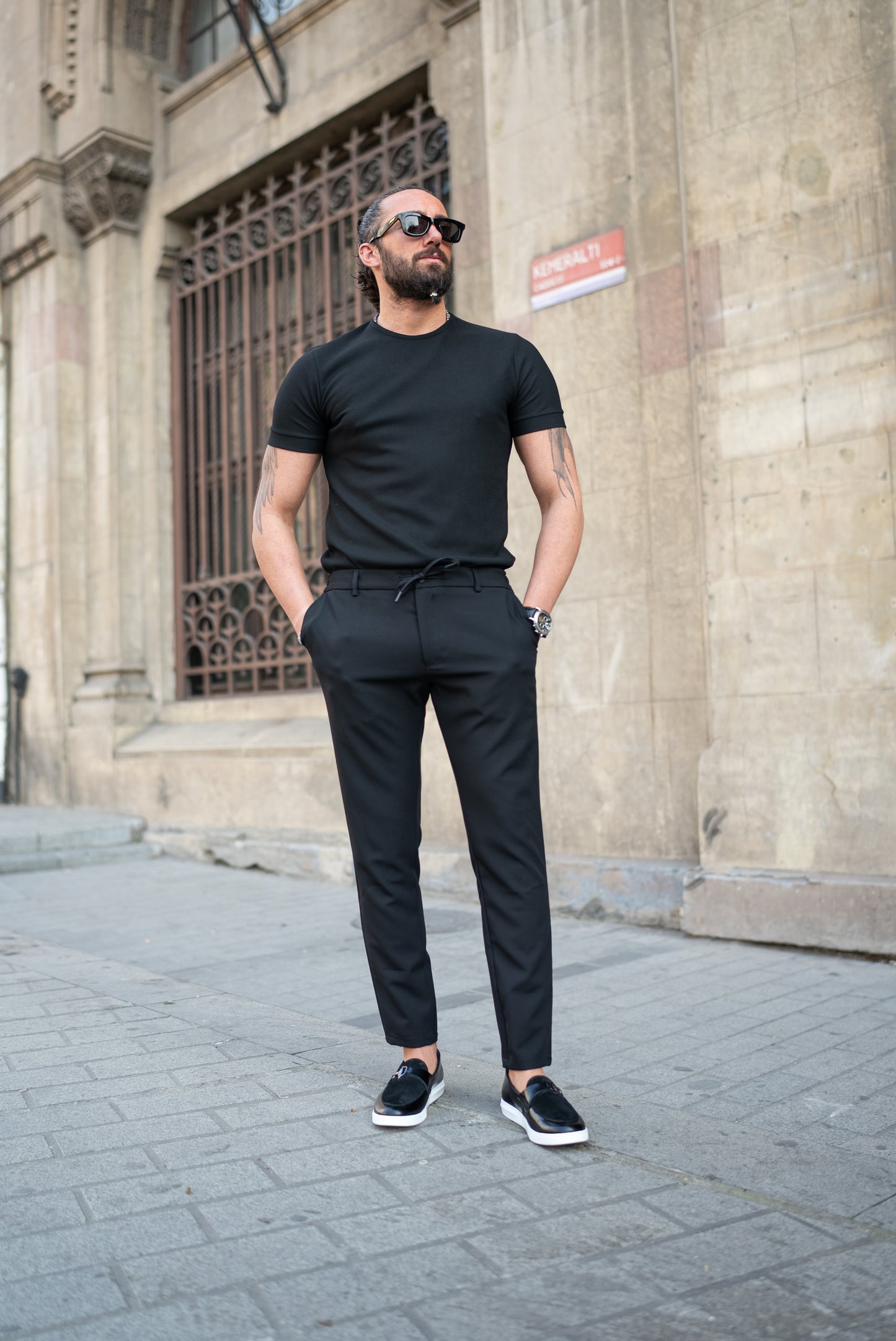 Brabion Maison Black Slim Fit Pants