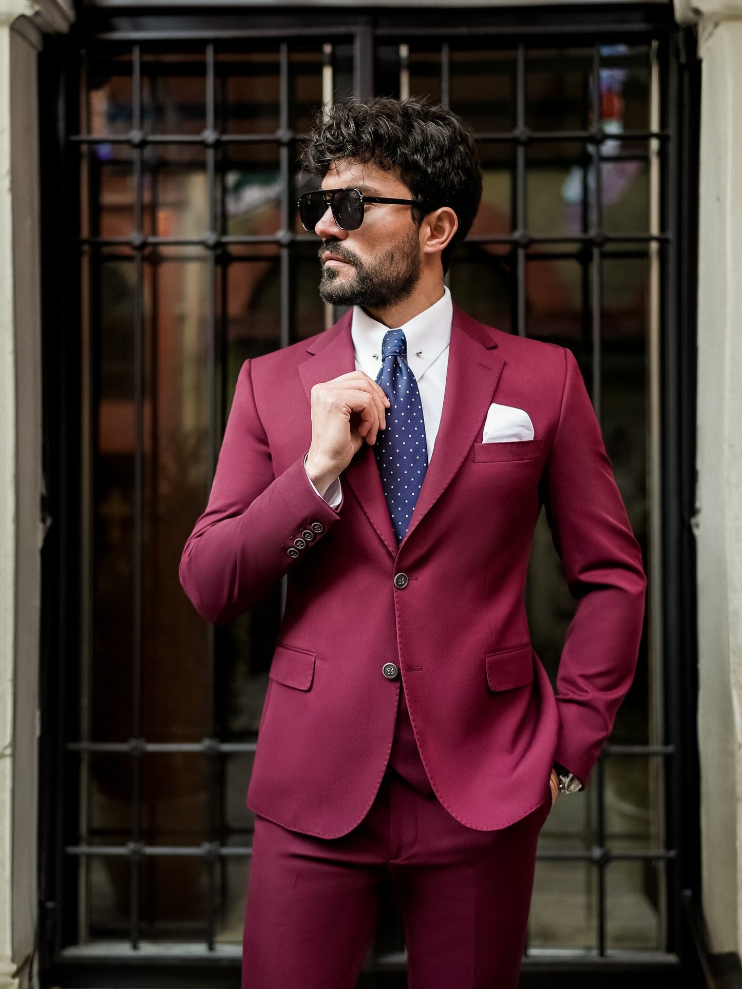 Bordeaux Slim-Fit Suit 3-Piece VIOSSI