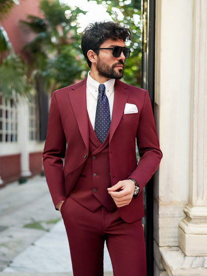 Bordeaux Slim-Fit Suit 3-Piece VIOSSI