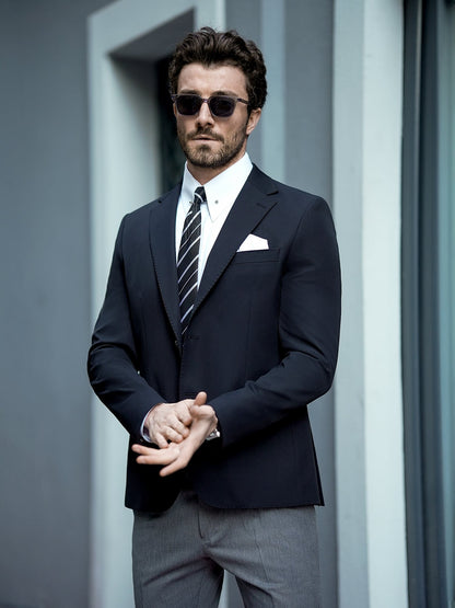 Black Single Breasted Blazer - BRABION