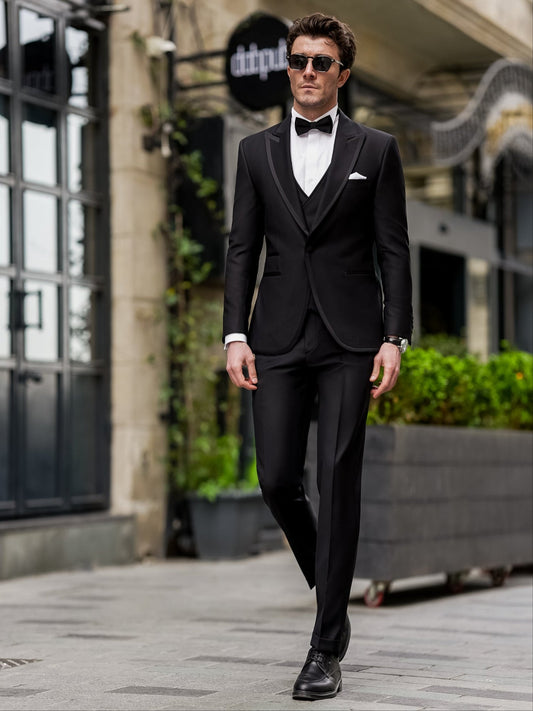 Black Slim-Fit Tuxedo 3-Piece