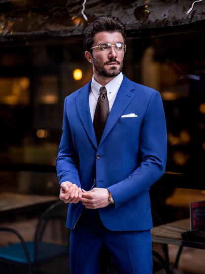 Navy Slim-Fit Suit 3-Piece VIOSSI