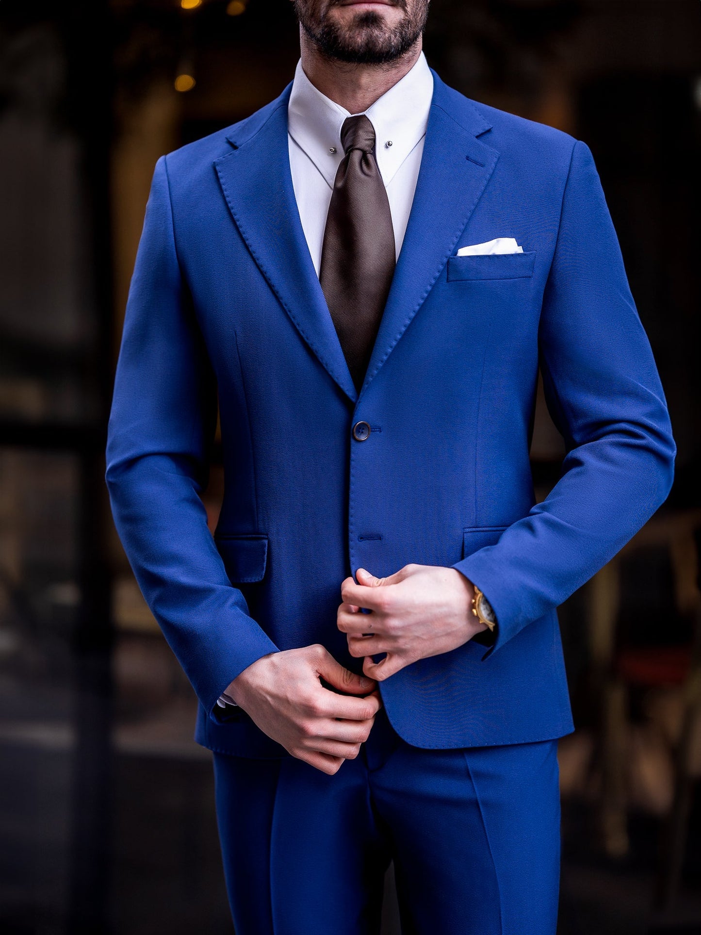 Navy Slim-Fit Suit 3-Piece VIOSSI