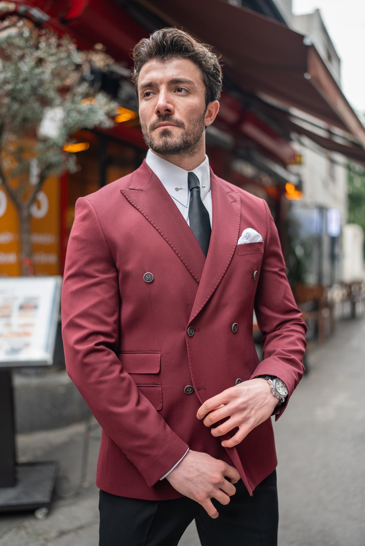 Bordeaux Double Breasted Blazer - BRABION