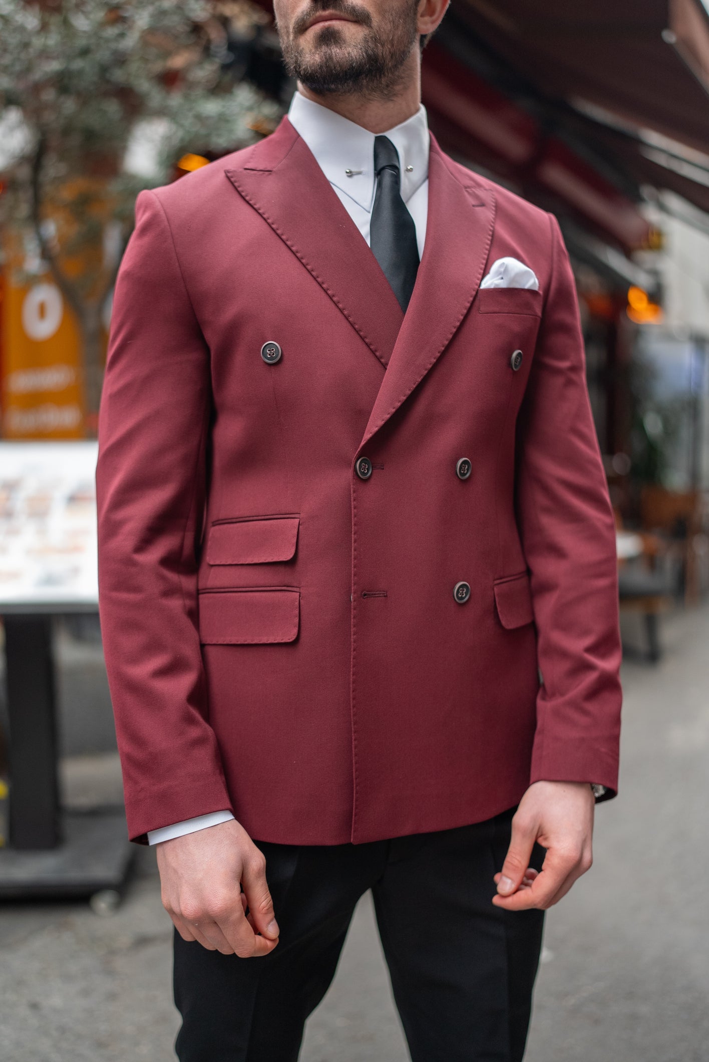 Bordeaux Double Breasted Blazer - BRABION