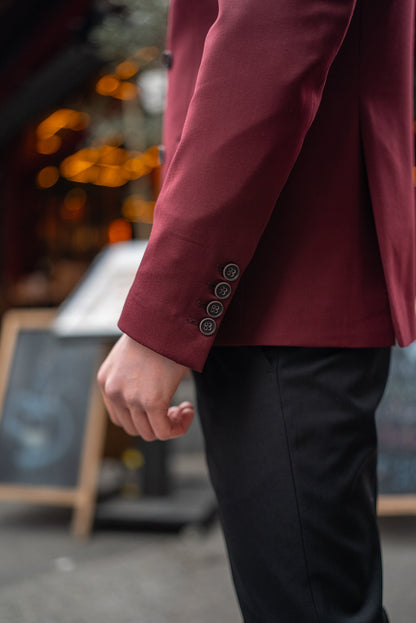 Bordeaux Double Breasted Blazer - BRABION