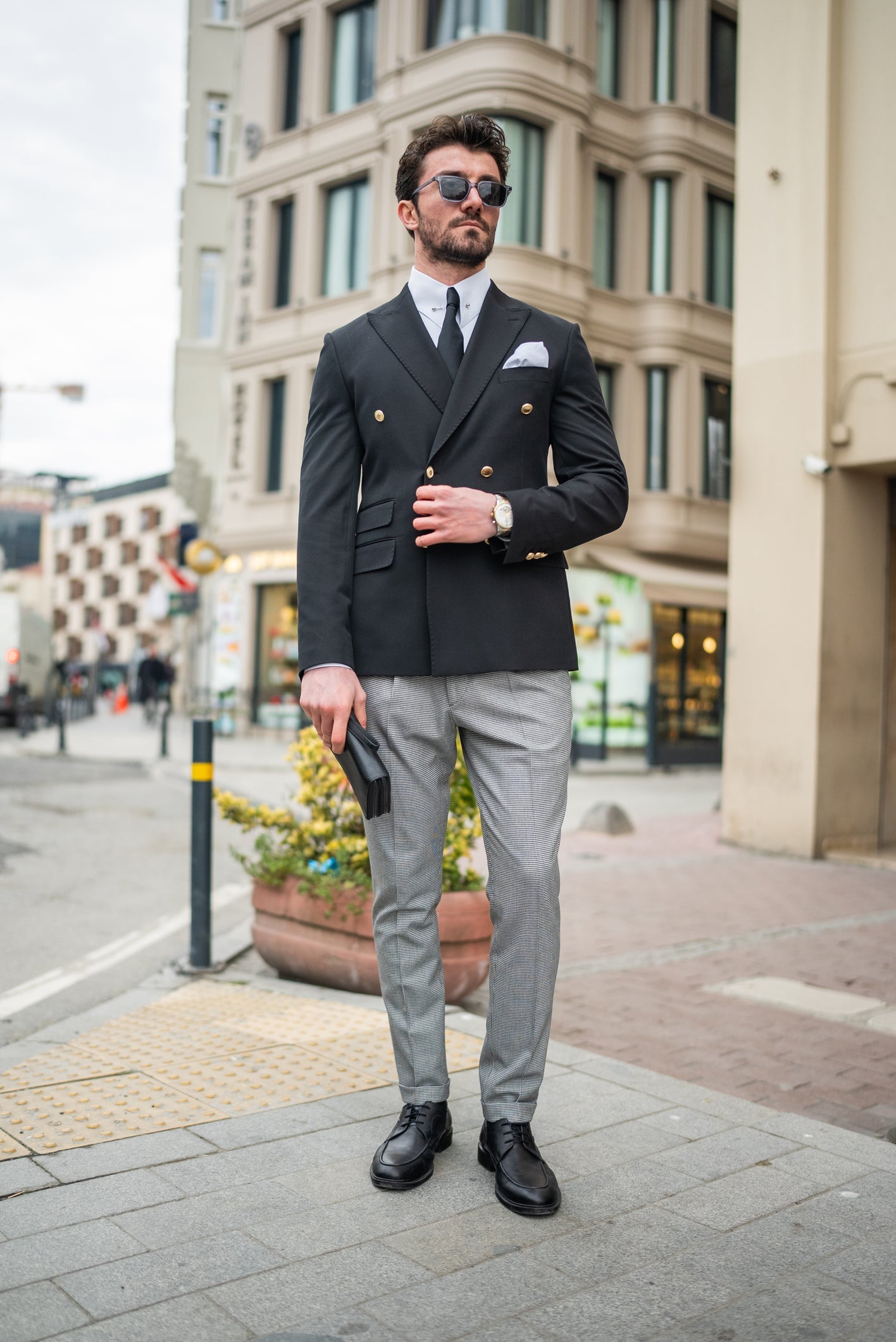 Black Double Breasted Blazer - BRABION