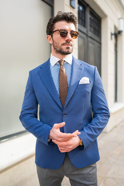 Navy Single Breasted Blazer - BRABION