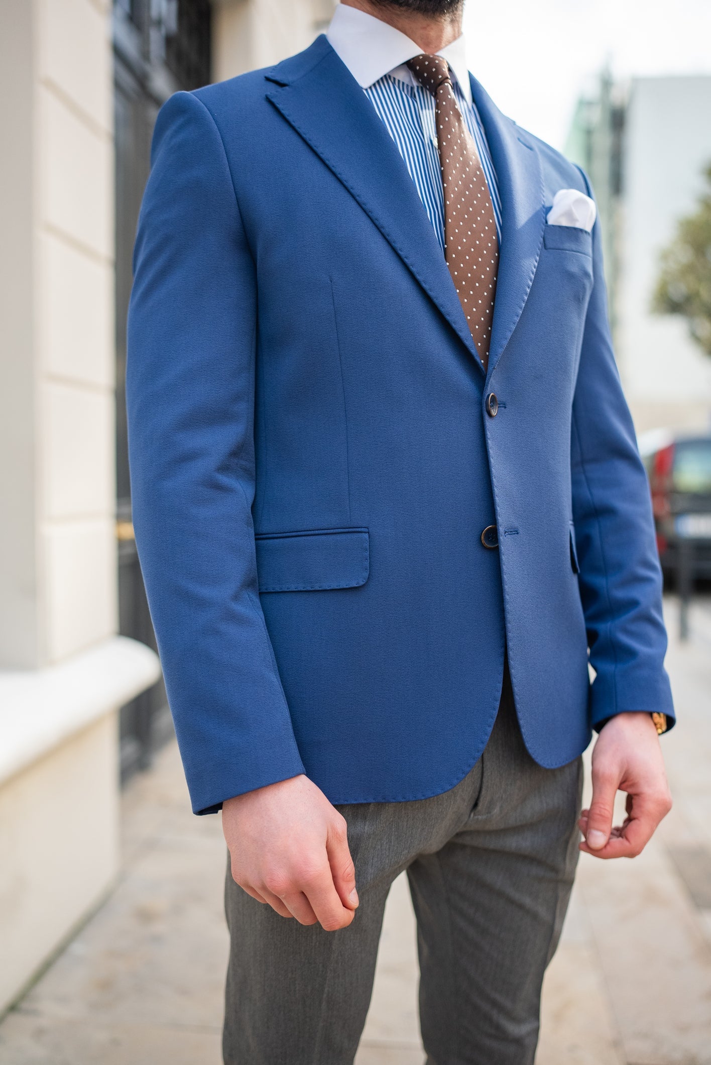 Navy Single Breasted Blazer - BRABION