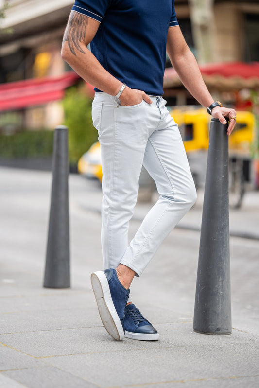 Brabion Maison Ice Blue Slim Fit Jeans: Effortless Elegance for Every Occasion