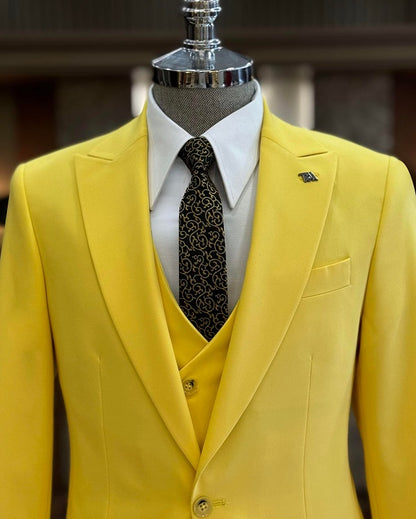 Brabion Abbot Yellow Slim Fit Suit