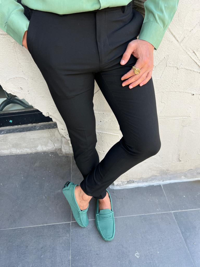 Lyon Black Slim Fit Pants