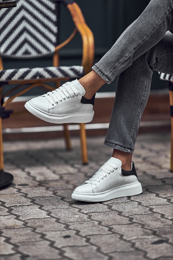 Brabion Tauris White High Top Sneakers - Stylish Leather Footwear for Men