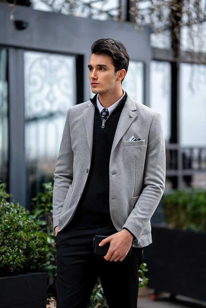 Brabion Gray Tailored Men's Jacket