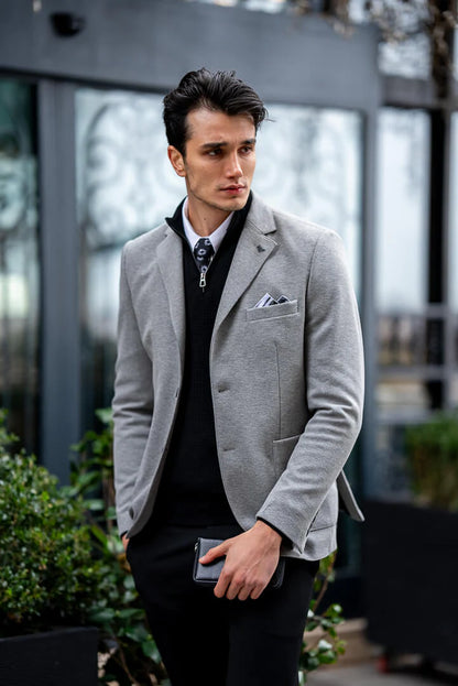 Brabion Gray Tailored Men's Jacket