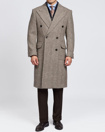 Men's Chelsea Double-Breasted Tweed Coat