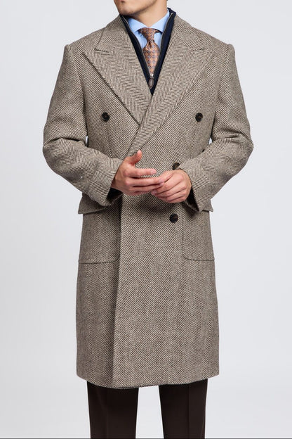 Men's Chelsea Double-Breasted Tweed Coat