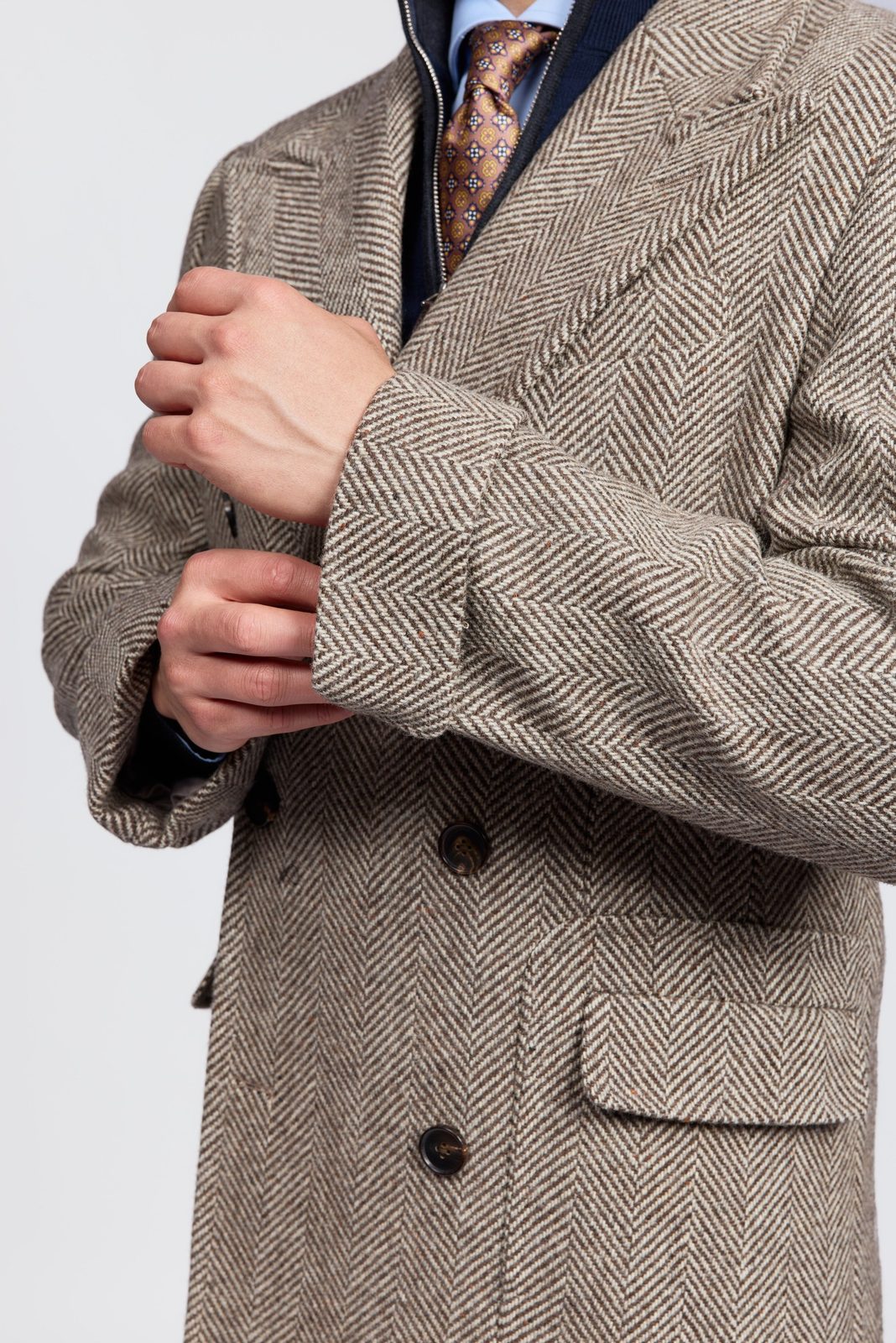 Men's Chelsea Double-Breasted Tweed Coat