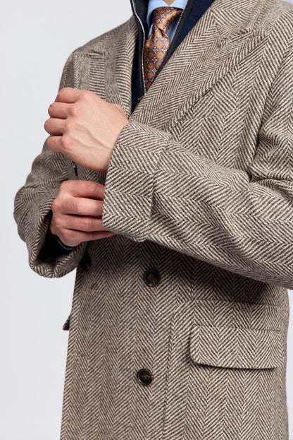 Men's Chelsea Double-Breasted Tweed Coat
