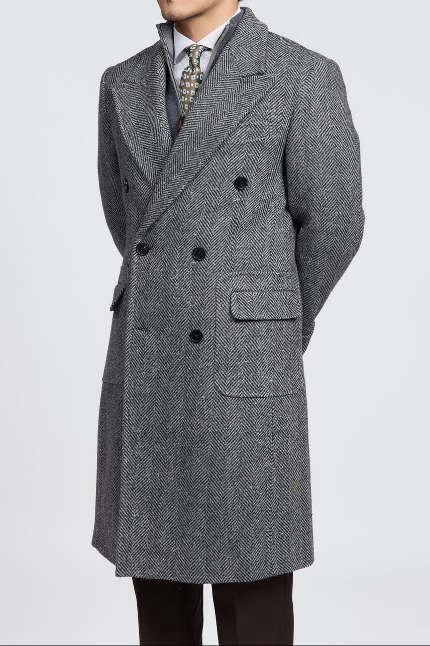 Men's Chelsea Double-Breasted Tweed Coat