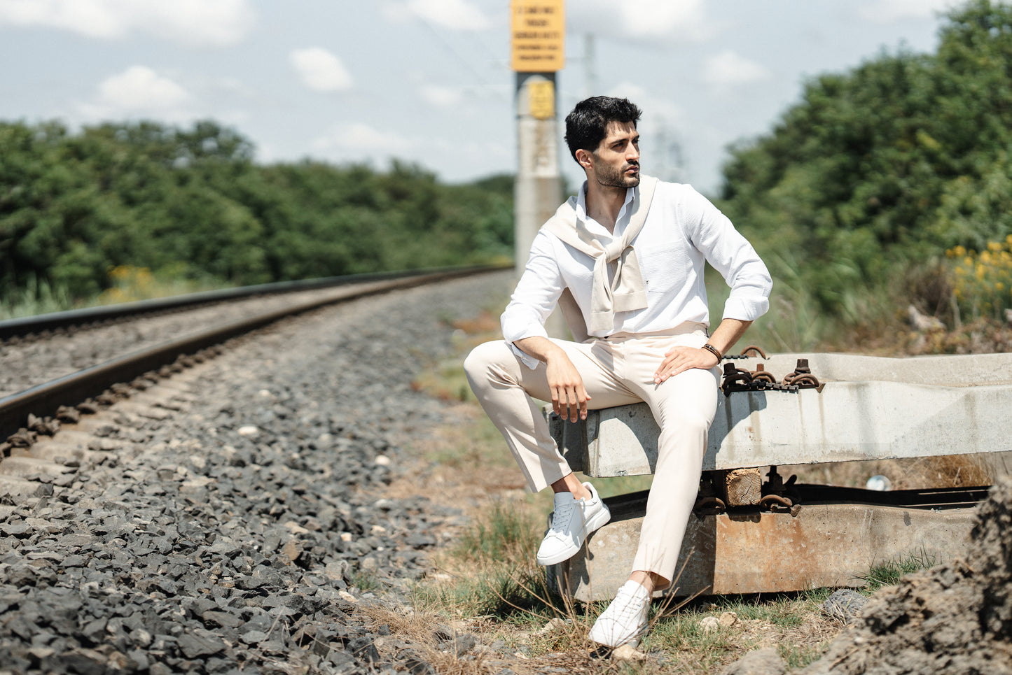 Brabion Santorini Beige Linen Shirt