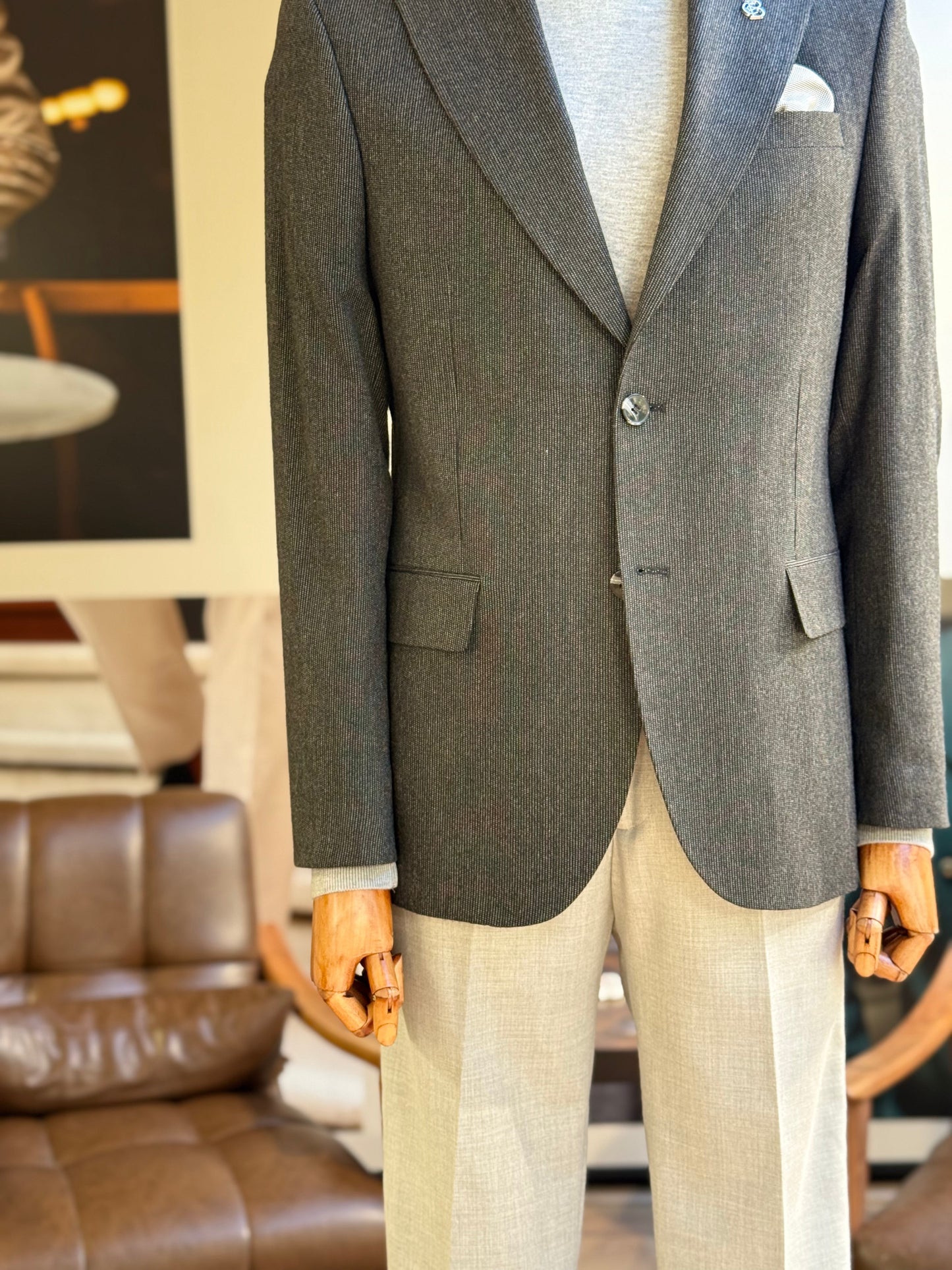 Black Single Breasted Blazer - BRABION