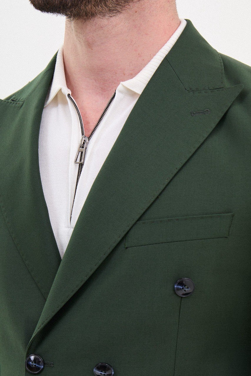 Brabion Elio Green Slim Fit Double Breasted Suit