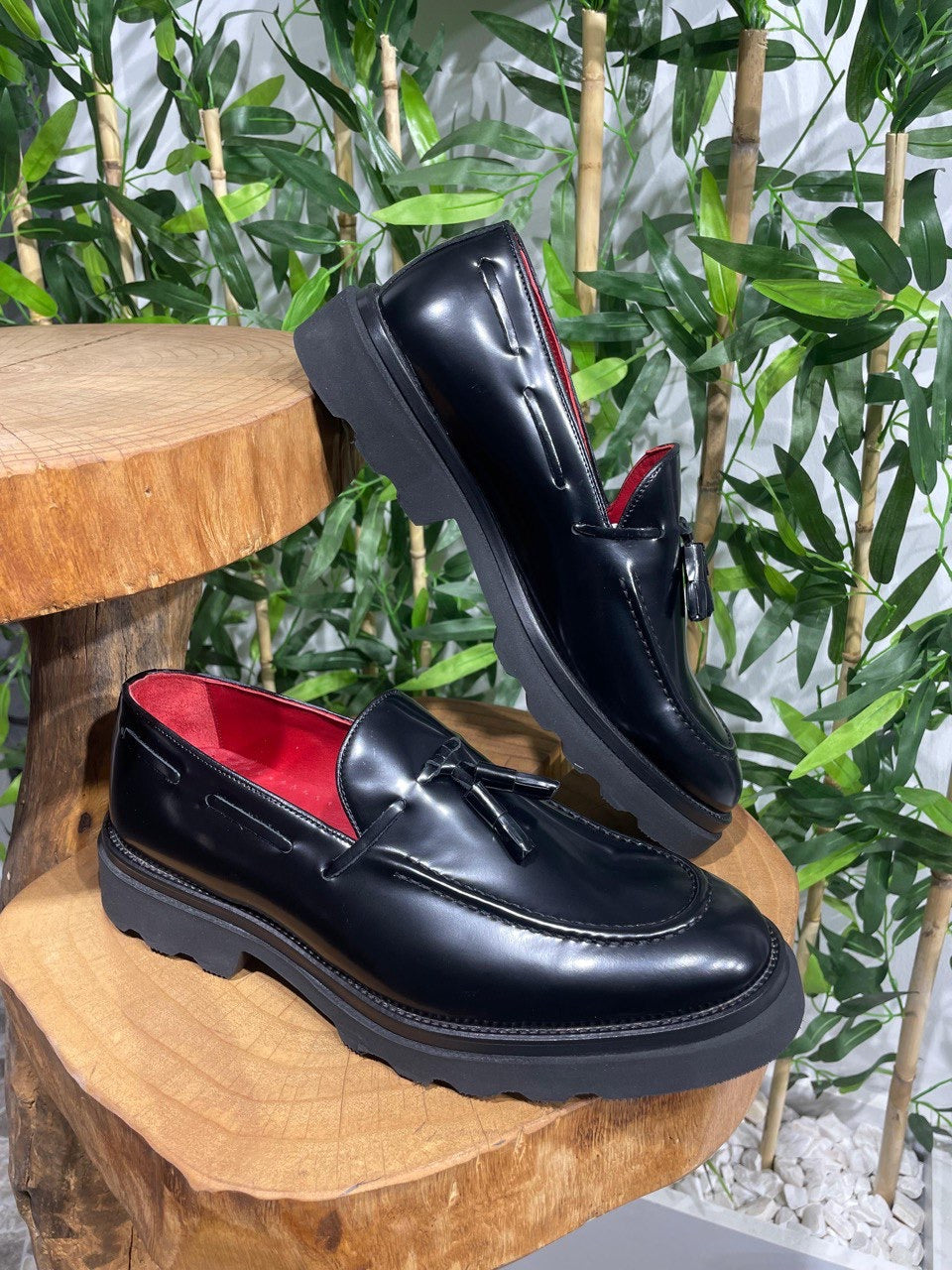 Brabion Belton Black Leather Loafers