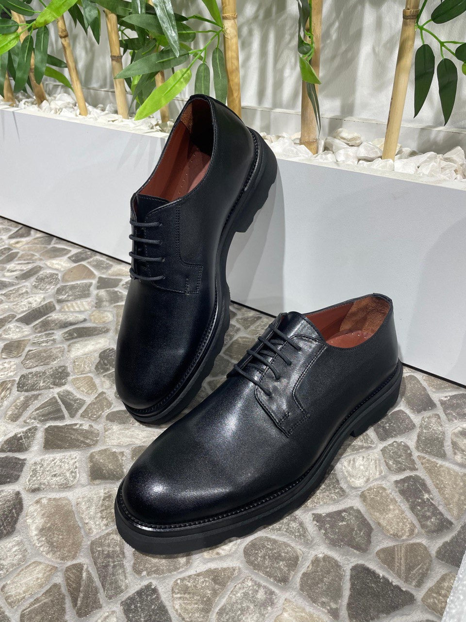 Brabion Belton Black Leather Shoes for Men