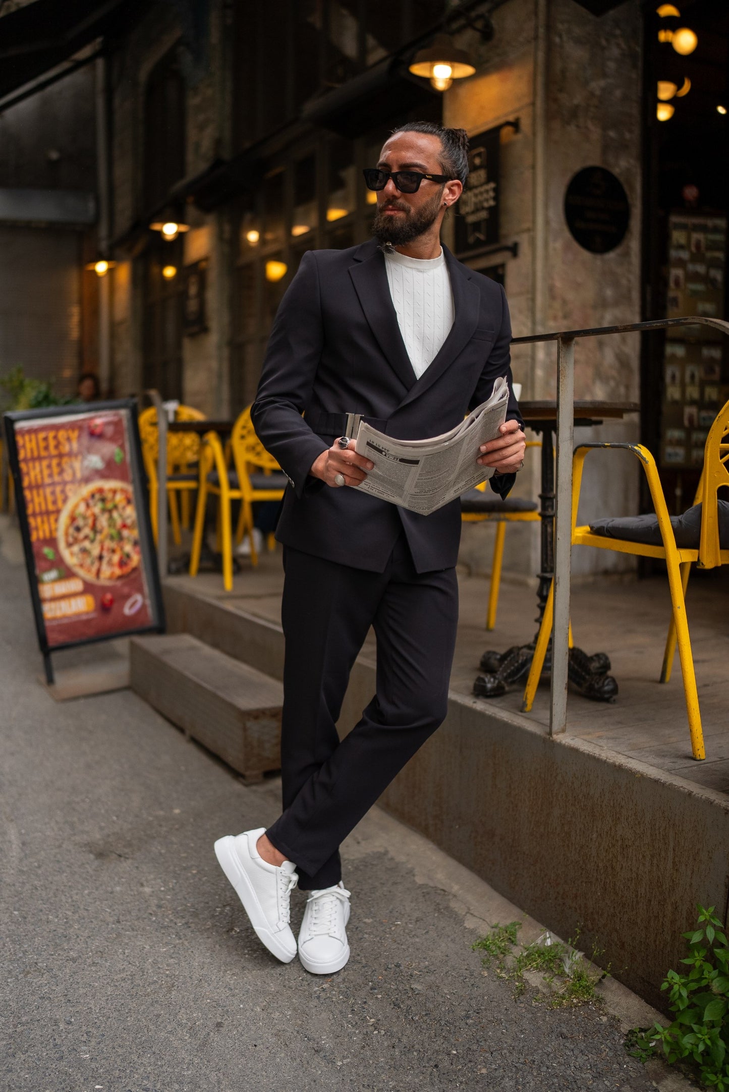The Axis Suit – Black Modern Summer Suit