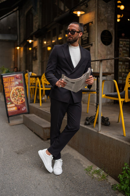 The Axis Suit – Black Modern Summer Suit