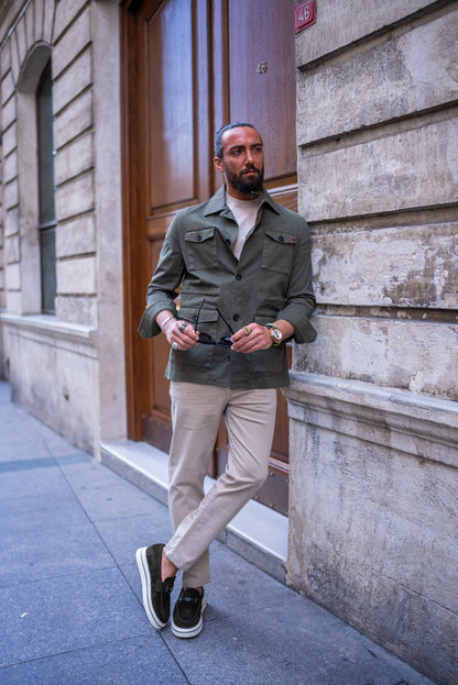 Brabion Khaki Safari Men's Jacket