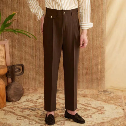 Livorno Double Pleated Belt Loop Pants BRABION