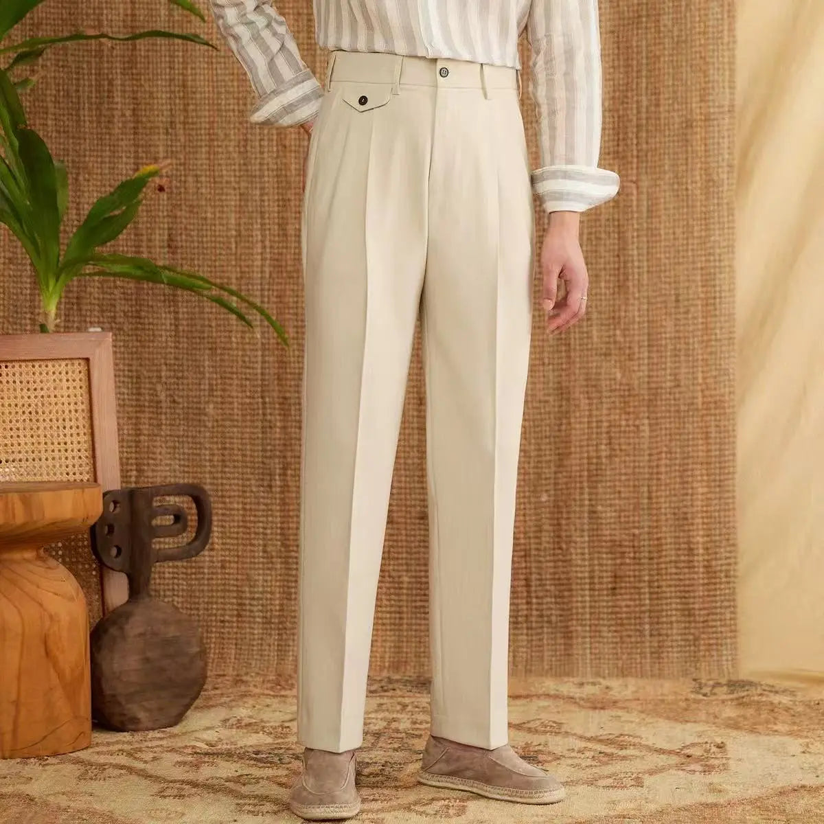 Livorno Double Pleated Belt Loop Pants BRABION
