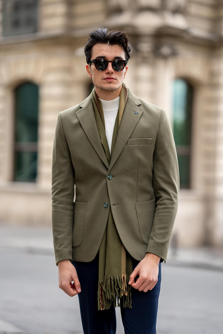 Brabion Khaki Tailored Men's Jacket