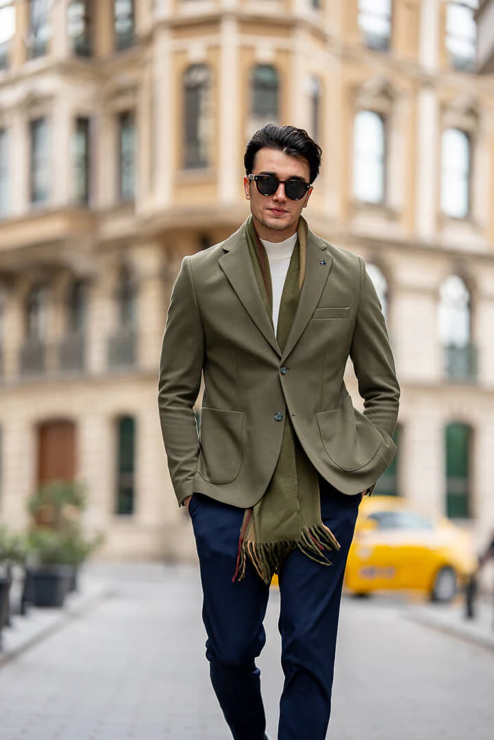 Brabion Khaki Tailored Men's Jacket