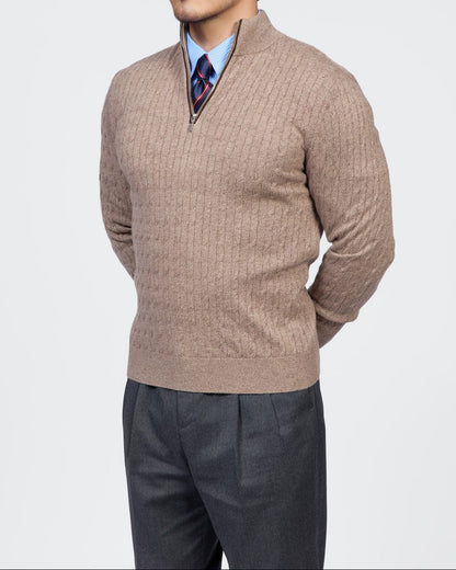 Amalfi Half-Zip Wool Knit Sweater