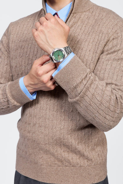 Amalfi Half-Zip Wool Knit Sweater