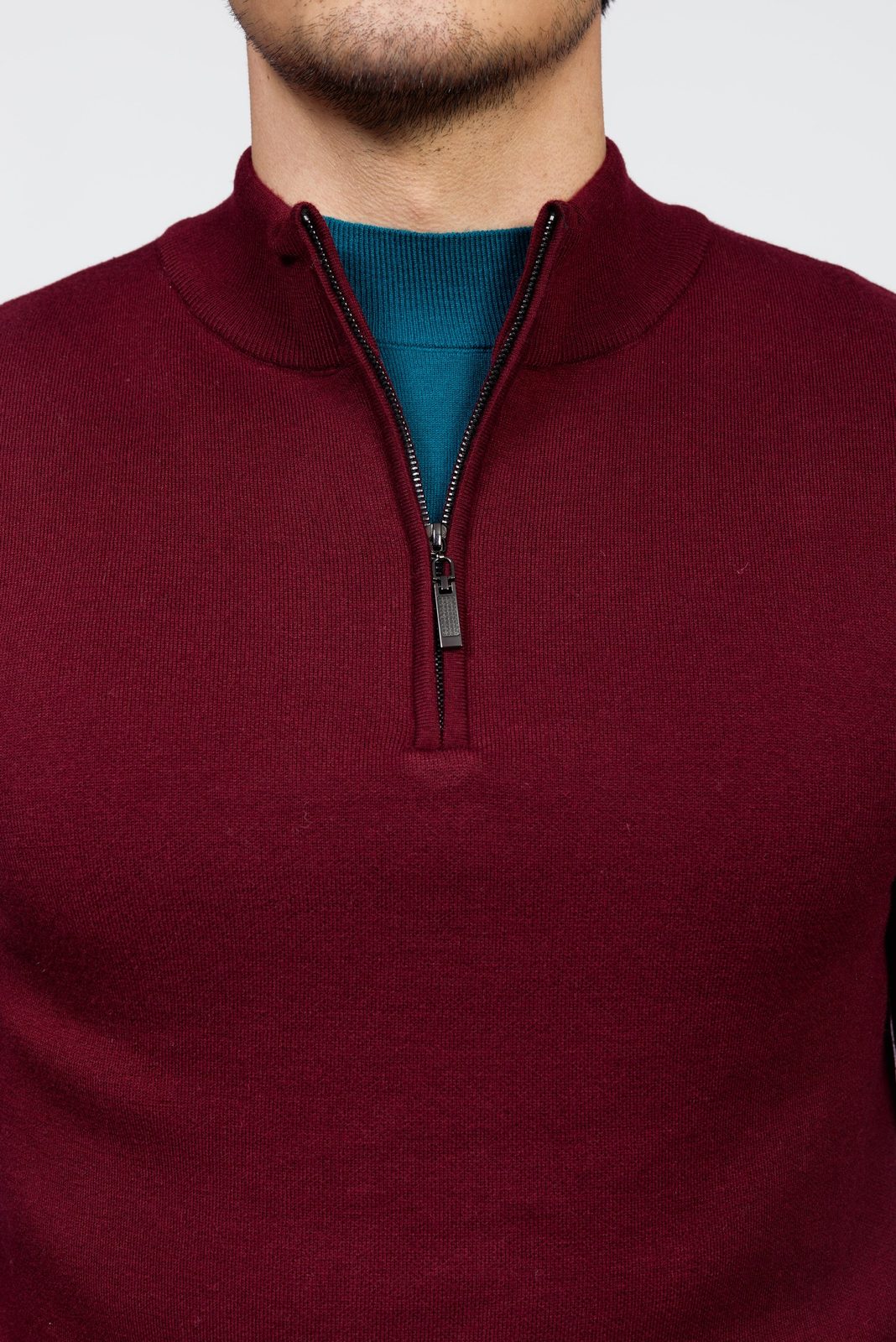Men's Quarter-Zip Knit Sweater
