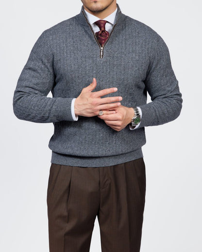 Men's Amalfi Half-Zip Wool Knit Sweater