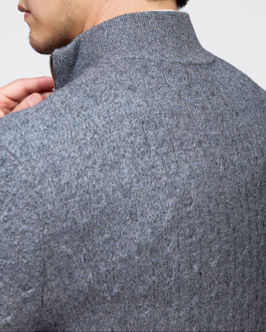 Men's Amalfi Half-Zip Wool Knit Sweater