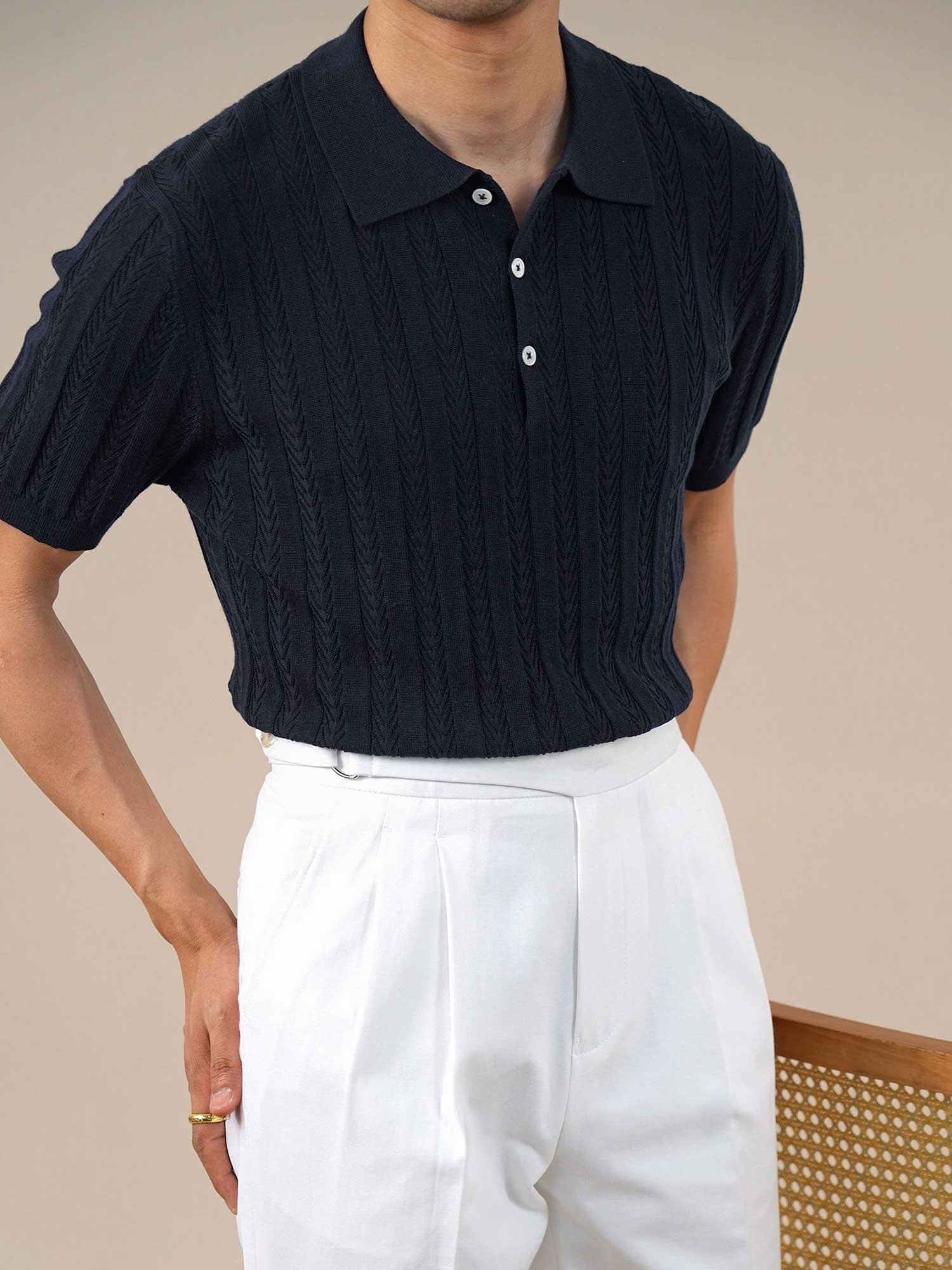 Men’s Cooling Lyocell Knit Polo Shirt BRABION