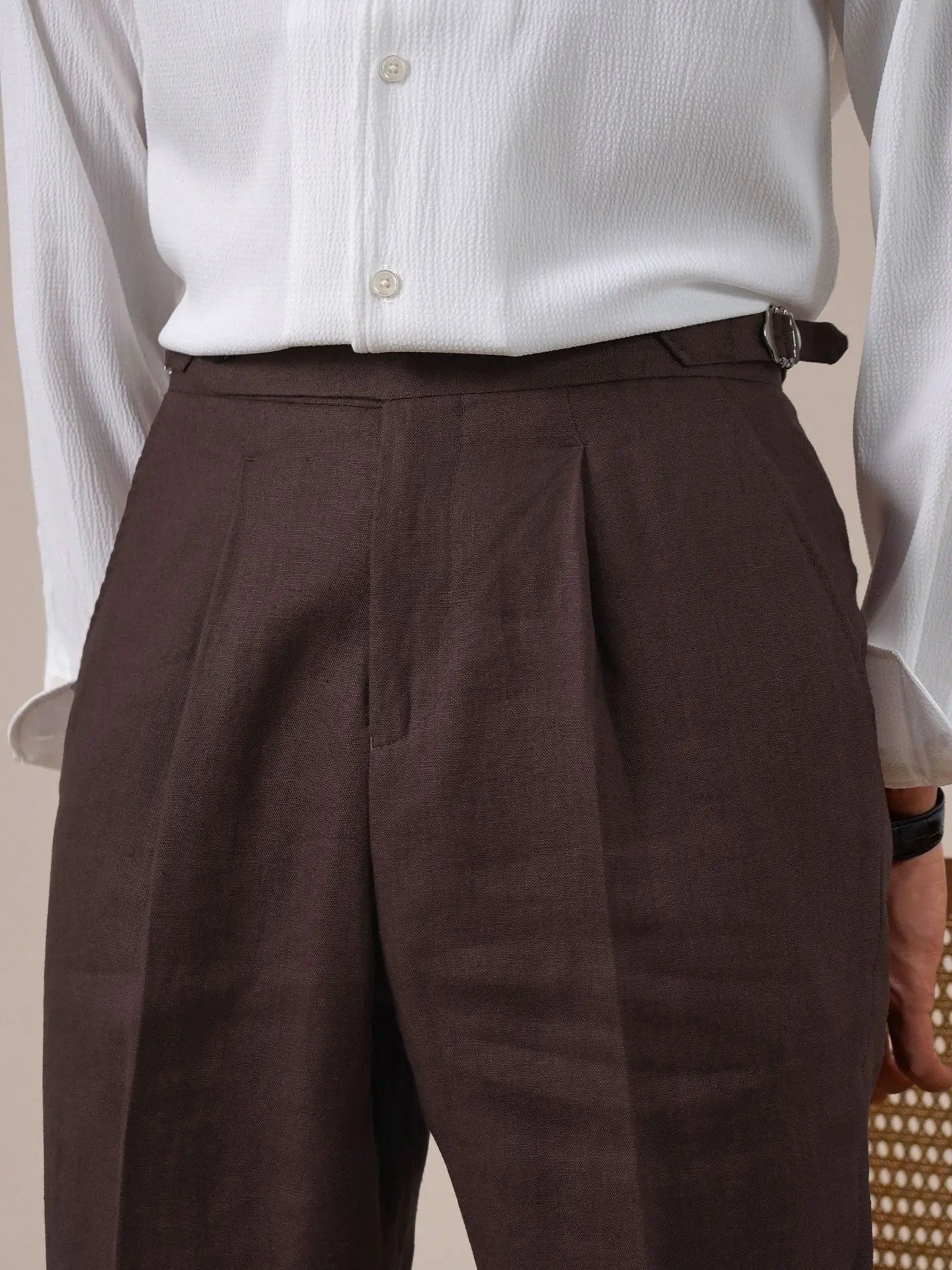 メンズウェア BRIEFING CL SINGLE PLEATED DRESS PANTS Men's Linen Single-Pleat Dress Pants for Comfort – BRABION