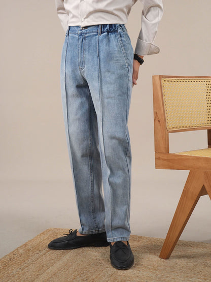 Men’s Relaxed-Fit High-Waist Denim Jeans BRABION