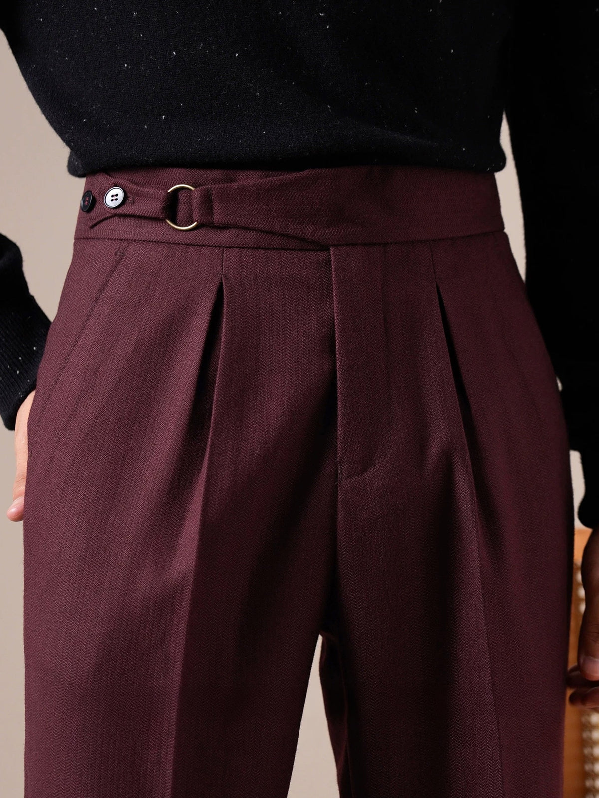 Pantaloni eleganti Gurkha a vita alta Torino